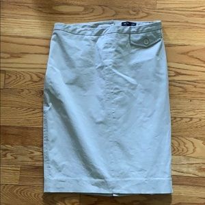 Gap khaki pencil skirt